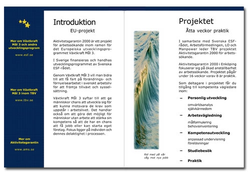 Folder Växtkraft Mål 3, TBV, Arbetsförmedlingen