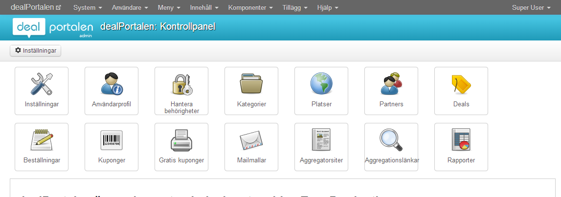 dealPortalen_Administration_Kontrollpanel dealPortalen_Administration_Kontrollpanel